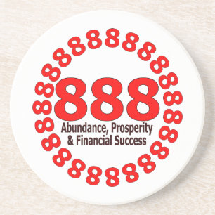 Posavasos Ángel número 888 - Prosperidad y abundancia