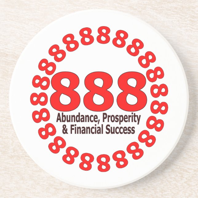 Posavasos Ángel número 888 - Prosperidad y abundancia (Frente)