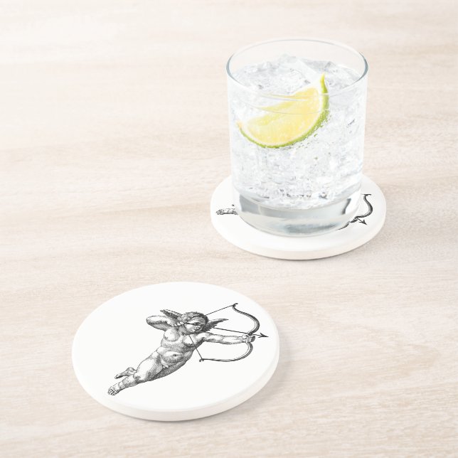 Posavasos Ángel Querubín Cupido Amor Antiguo (Lado)