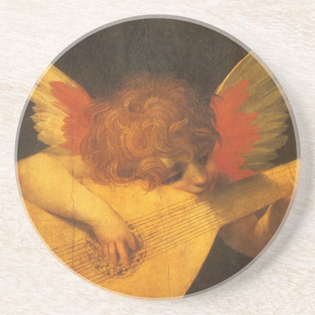 Posavasos Ángel tocando la lute de Rosso Fiorentino (Frente)