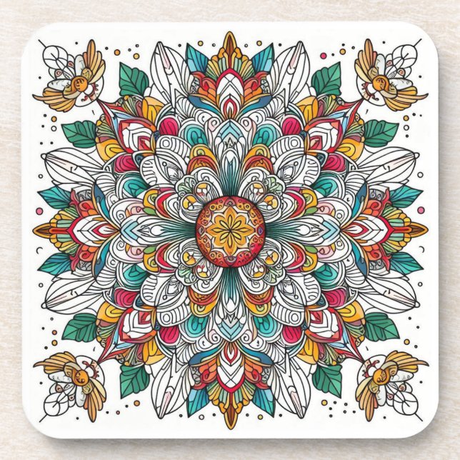 Posavasos ángeles de Navidad multicolor (Frente)