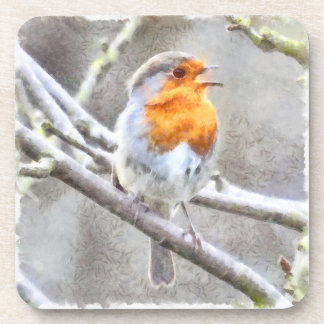 Posavasos Angelic Robin Watercolor
