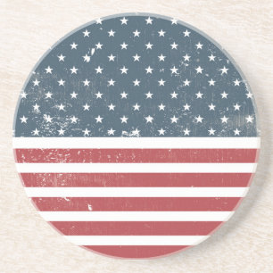 Posavasos angustiada bandera estadounidense
