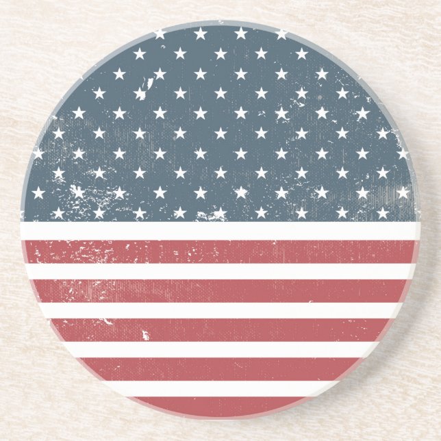 Posavasos angustiada bandera estadounidense (Frente)