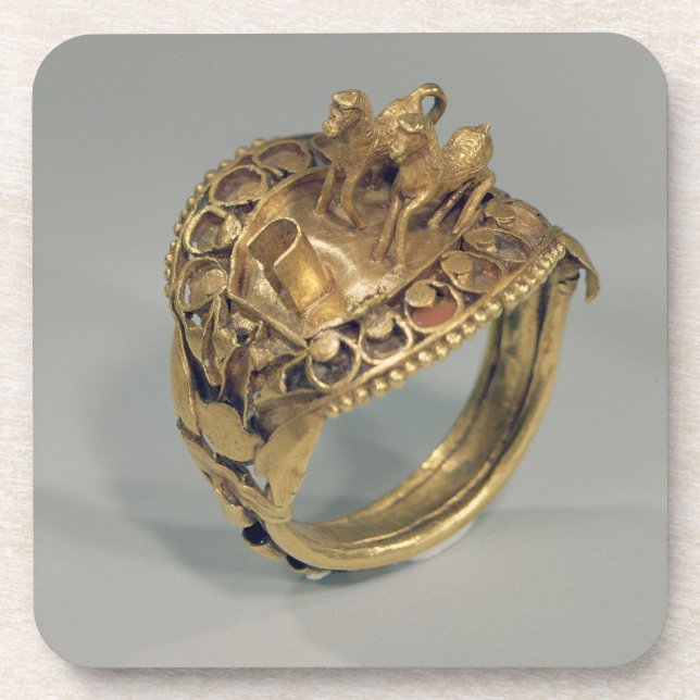 Posavasos Anillo del caballo (oro y cornalina) (Frente)