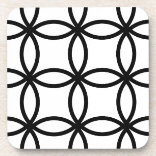 Posavasos Anillos blancos y negros