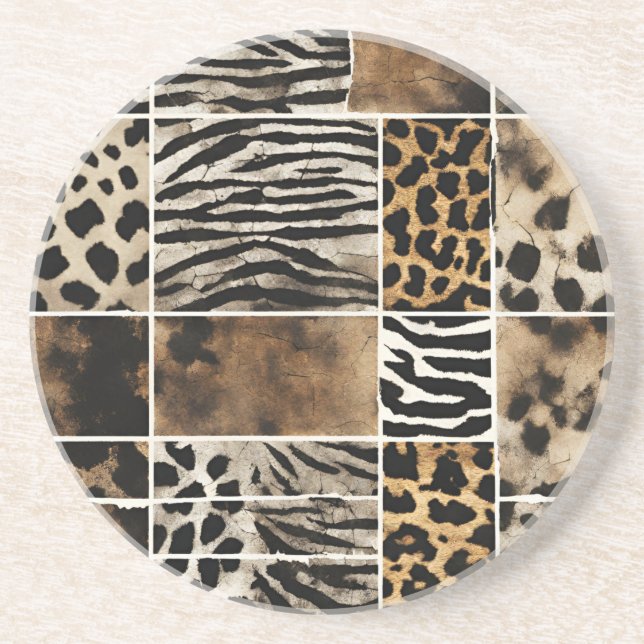 Posavasos Animal Print - Sand Stone Coaster (Frente)