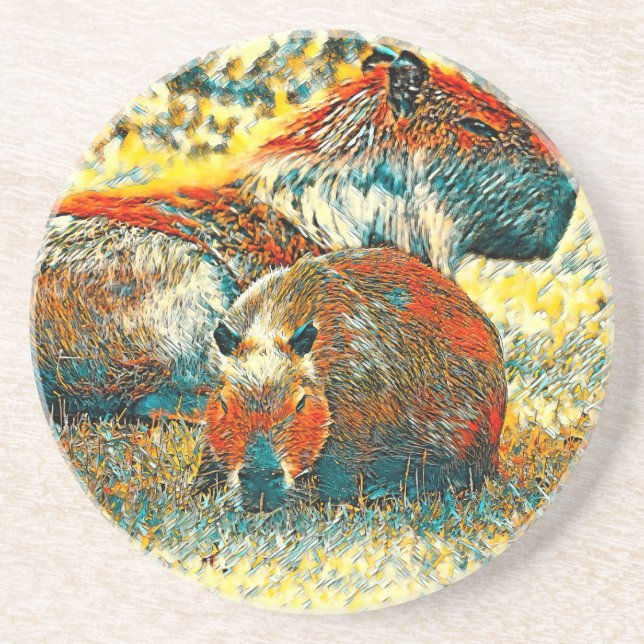 Posavasos AnimalArt_Capybara_004 (Frente)