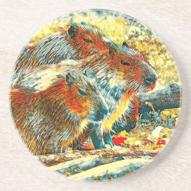 Posavasos AnimalArt_Capybara_005 (Frente)