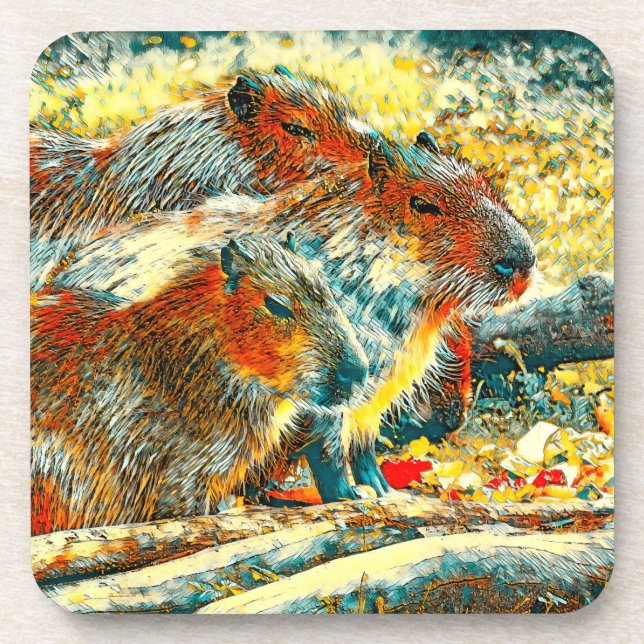 Posavasos AnimalArt_Capybara_005 (Frente)