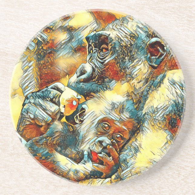 Posavasos AnimalArt_Gorilla_001 (Frente)