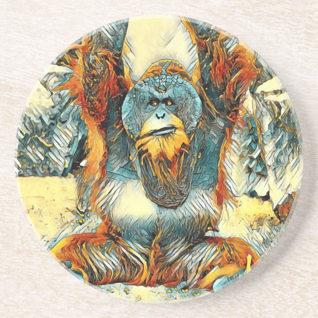 Posavasos AnimalArt_OrangUtan_004 (Frente)