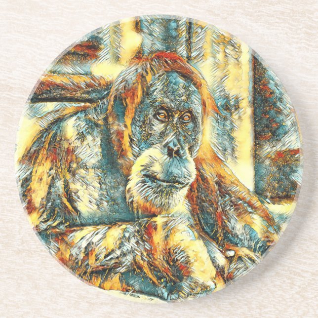 Posavasos AnimalArt_OrangUtan_018 (Frente)