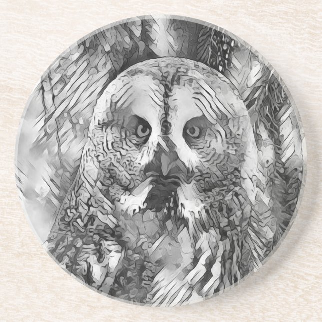 Posavasos AnimalArtBW_Owl_001 (Frente)