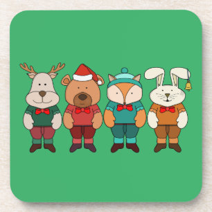 Posavasos Animales adorables listos para el invierno