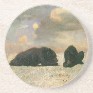 Posavasos Animales Antiguos, Osos Grizzly por Albert Biersta