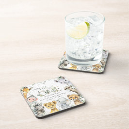 Posavasos Animales de la jungla, Safari, Salvaje, Baby Showe