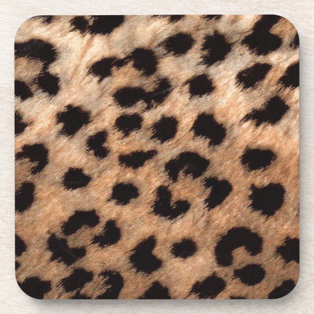 Posavasos Animales de leopardo Cheetah impresos Girly modern (Frente)