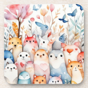 Posavasos Animales florales y bonitos diseños