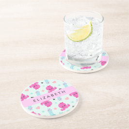 Posavasos Animales marinos, pulpo, medusas, corazón, tu nomb