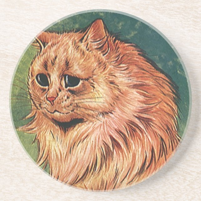 Posavasos Animales Mascotas de la cosecha, gato Naranja de l (Frente)