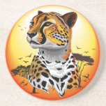 Posavasos Animales salvajes de la costa africana Cheetah<br><div class="desc">El chita (Acinonyx jubatus) es un gato grande y el animal terrestre más rápido. Tiene una piel clara a cremosa, blanca o pálida, marcada con manchas negras uniformemente espaciadas y sólidas. La cabeza es pequeña y redondeada, con un hocico corto y rachas faciales como lágrimas negras. Llega a 67-94 cm...</div>
