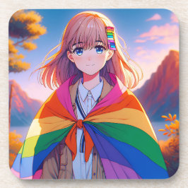 Posavasos Anime Chica con LGBTQIA+ Cabo