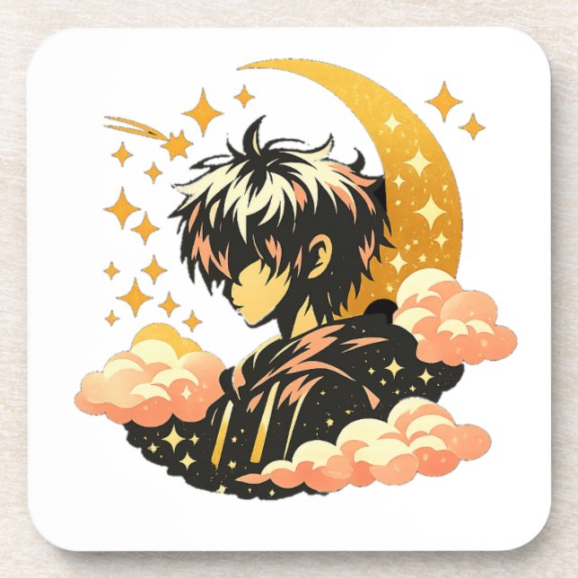 Posavasos Anime Moonlight – Soporte de plástico duro (Frente)