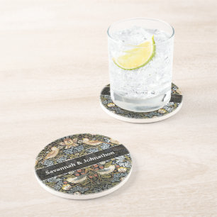 Posavasos Aniversario de Boda Coasters Vintage Pájaros