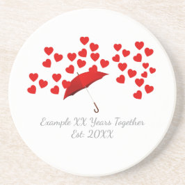 Posavasos Aniversario personalizado de XX años juntos