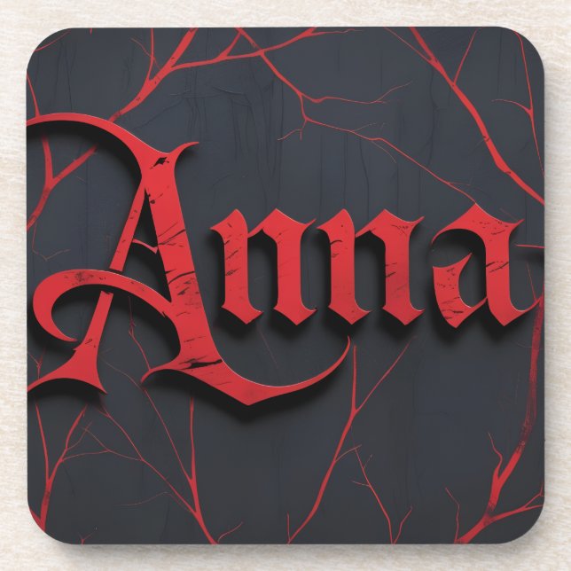 Posavasos Anna en gótico (Frente)