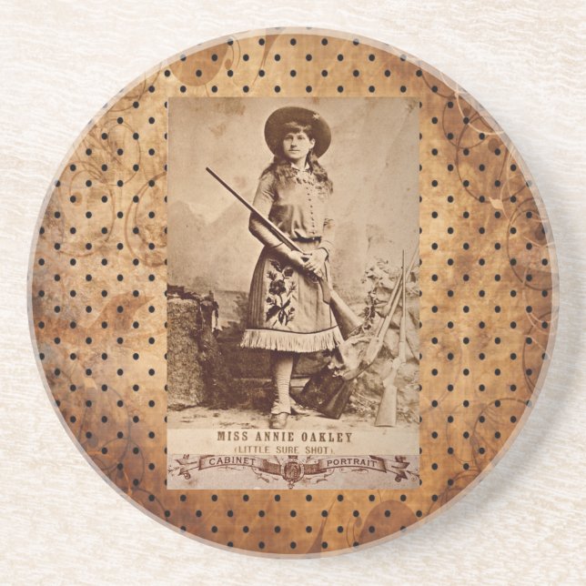 Posavasos Annie Oakley Sepia (Frente)
