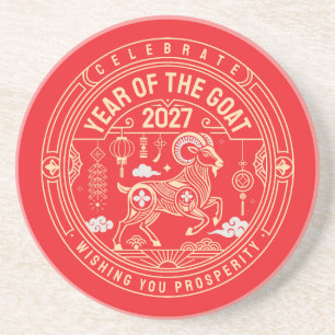 Posavasos Año de la oveja 2027 / Año de la cabra 2027