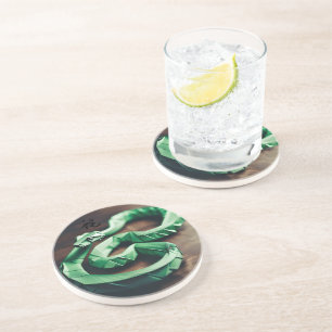Posavasos Año Nuevo Chino Serpiente Verde Zodiaco Cumpleaños
