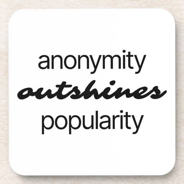 Posavasos Anonimato de la montaña rusa plástica dura (Frente)