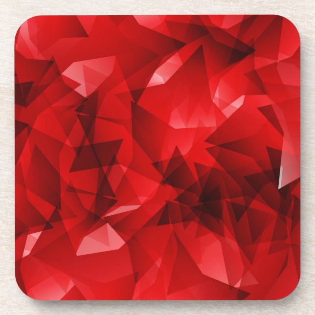 Posavasos Antecedentes rojos abstractos (Frente)