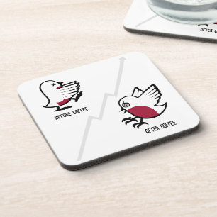 Posavasos Antes y después del café Zombie a Frenzy Funny Rob