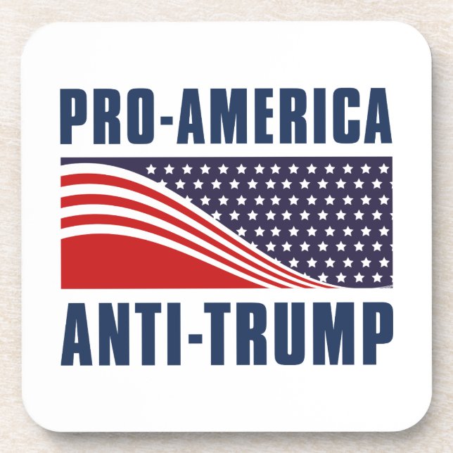 Posavasos Anti Trump pro-Estados Unidos (Frente)