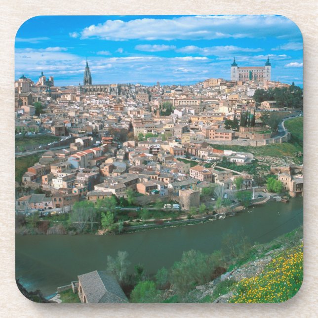 Posavasos Antigua ciudad de Toledo, España. (Frente)