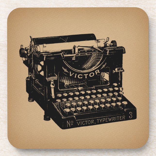 Posavasos Antigua máquina de escribir antigua máquina de esc (Frente)