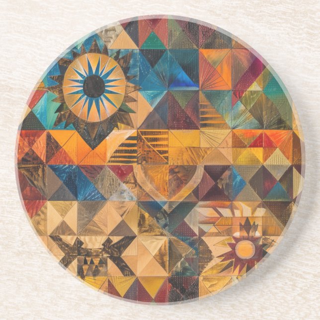 Posavasos Antiguo casta de piedra arenisca azul "hereditaria (Frente)