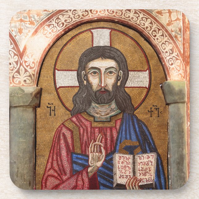 Posavasos Antiguo mosaico de Jesús (Frente)