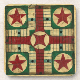 Posavasos Antiguo tablero de juegos de Parcheesi por Ethan H
