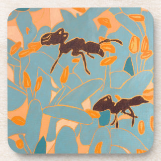 Posavasos Ants with Blue flowers Autralian Flora