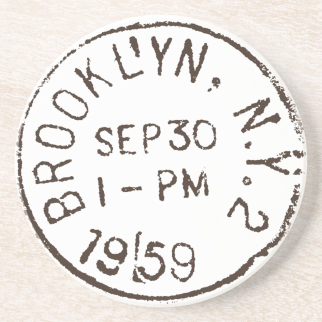 Posavasos anuncio de moda de vintage brooklyn nyc new york c (Frente)