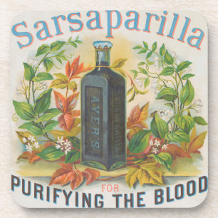 Posavasos Anuncio vintage para Sarsaparilla de Ayer.