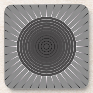Posavasos Aparición geométrica moderna - Gris Hematita osc
