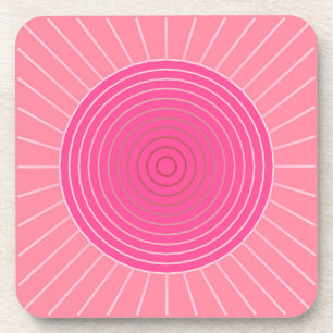 Posavasos Aparición geométrica moderna - Tonos de rosa coral