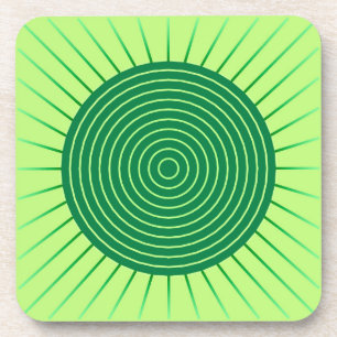 Posavasos Aparición geométrica moderna: verde esmeralda y ca