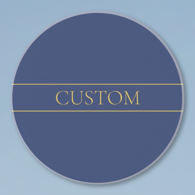 Posavasos Apellido o empresa Navy Blue & Gold Name (Subido por el creador)